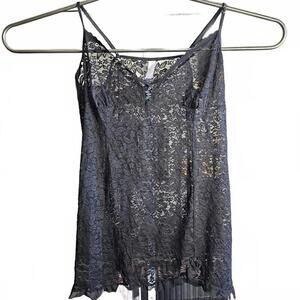 Secret Treasures Black Lace Sleepwear Camisole Top